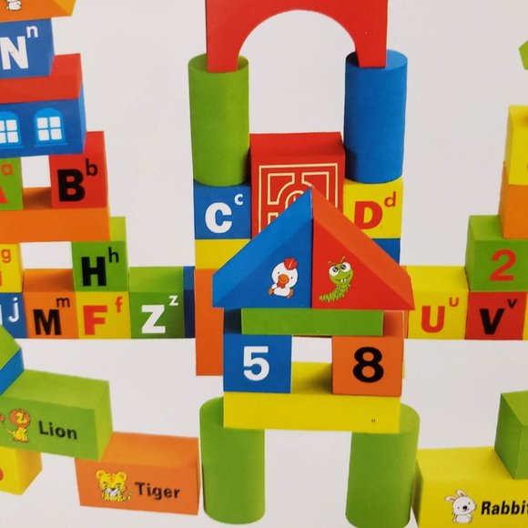 New 70pc Foam Blocks with Alphabet and Number - Picture 6 of 10
